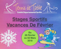 Stage pour tous Février