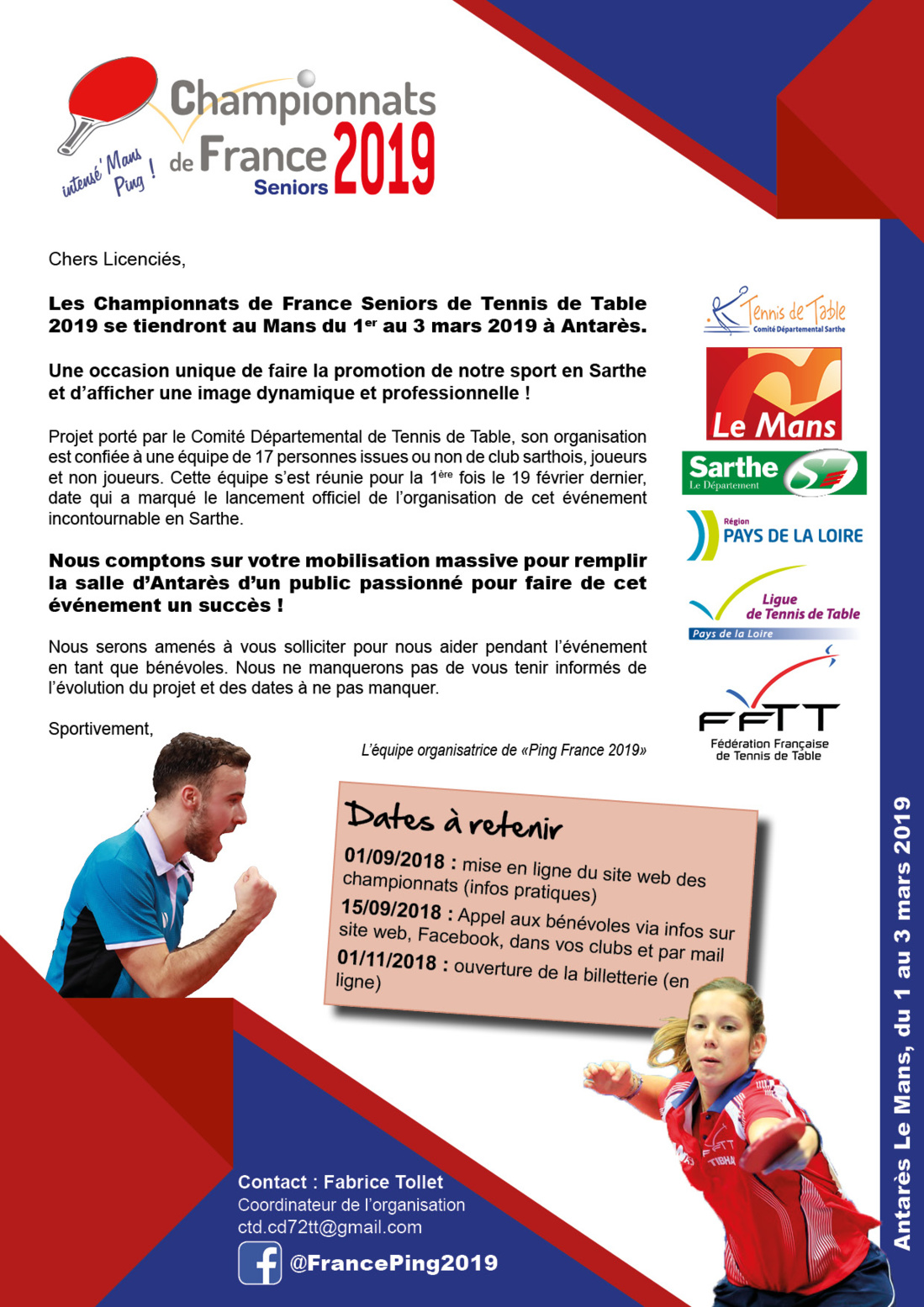 Informations Championnats de France