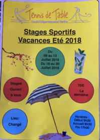 Stage pour tous été 2018 Stage pour tous été 2018