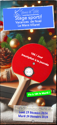 Stage pour tous Vacances de Noël Stage pour tous Vacances de Noël