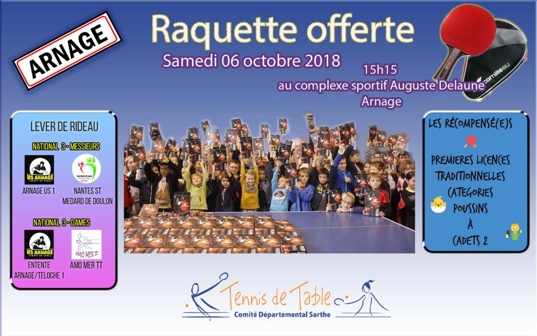 Rappel : Opération raquette offerte Rappel : Opération raquette offerte