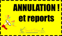 ANNULATION DES COMPETITIONS ET DES ENTRAINEMENTS ANNULATION DES COMPETITIONS ET DES ENTRAINEMENTS