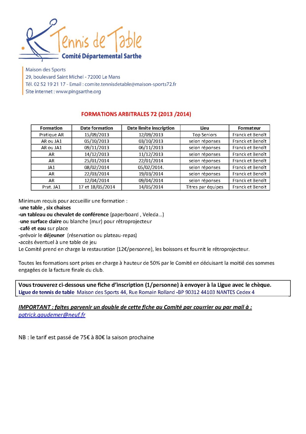 Formations Arbitres Formations Arbitres