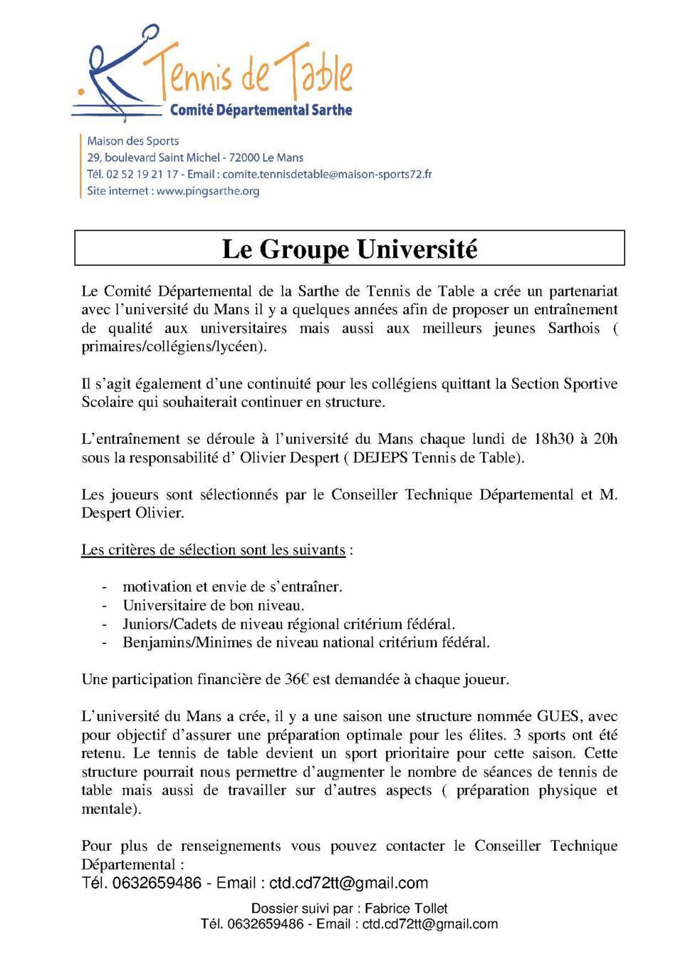 Groupe Université Groupe Université