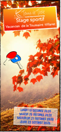 Stage pour tous de la Toussaint 2020 Stage pour tous de la Toussaint 2020