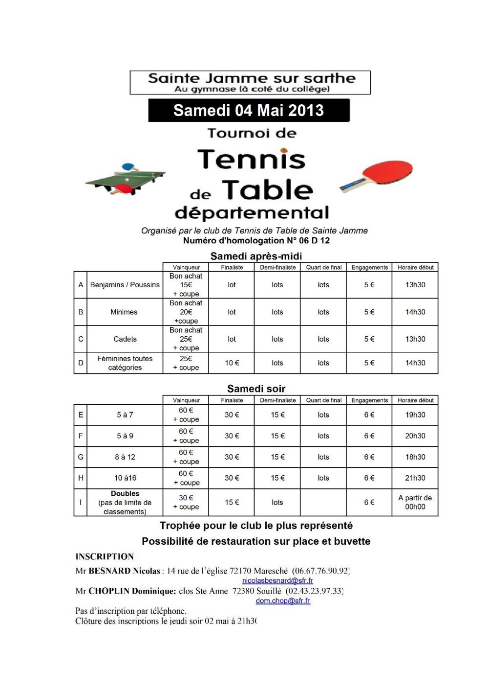 Tournoi de Sainte Jamme Tournoi de Sainte Jamme
