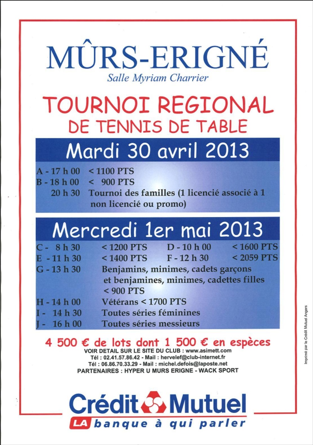 Tournoi Murs Erigne Tournoi Murs Erigne