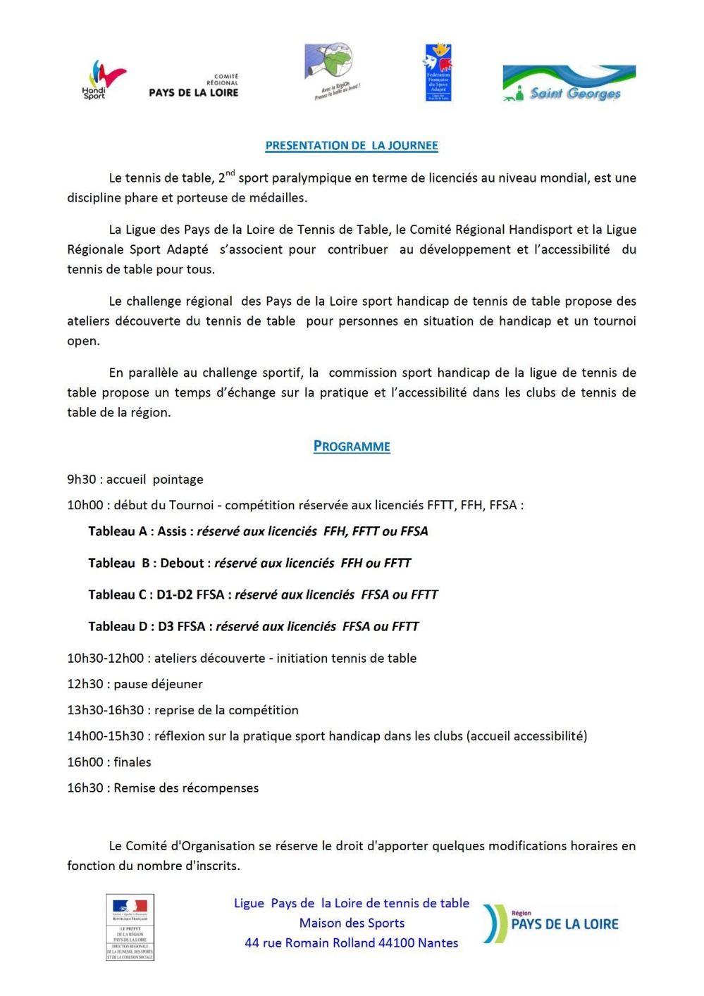Challenge Régional Handisport Challenge Régional Handisport
