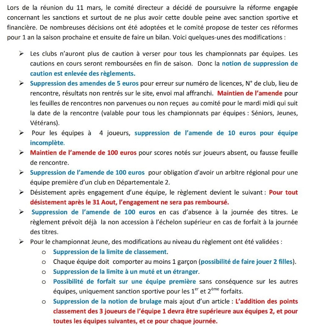 Modif Sanctions Saison 2013-2014 Modif Sanctions Saison 2013-2014