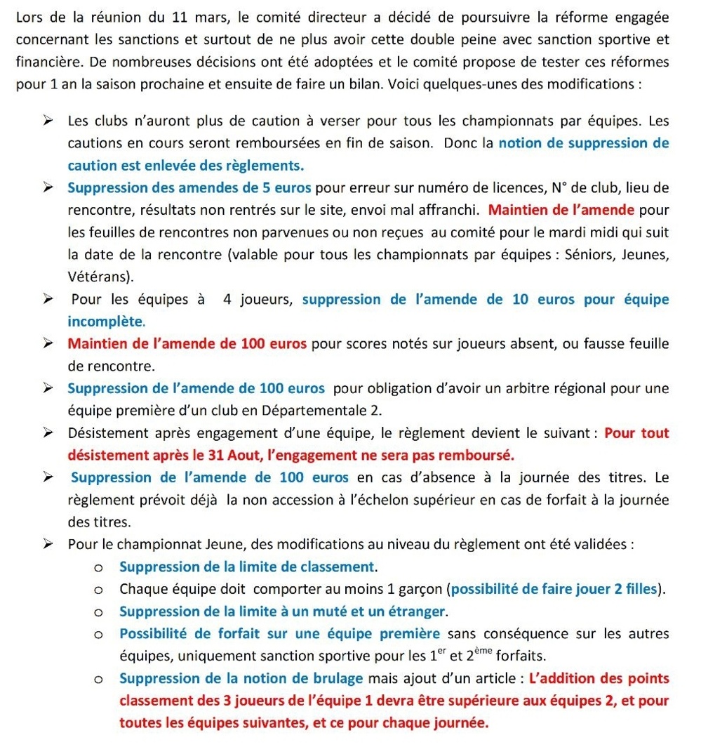 Modif Sanctions Saison 2013-2014