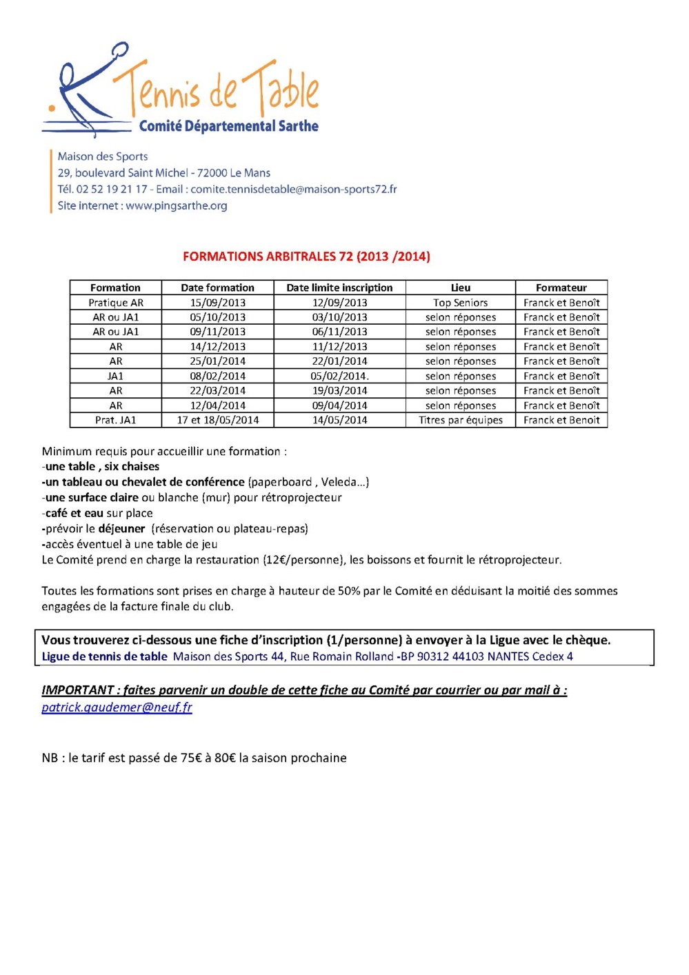 Formations Arbitres 