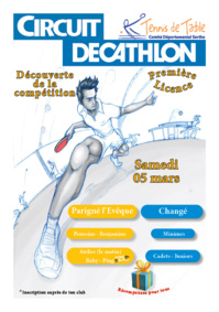 3ème tour du Circuit Décathlon : Horaires et liste des engagés 3ème tour du Circuit Décathlon : Horaires et liste des engagés