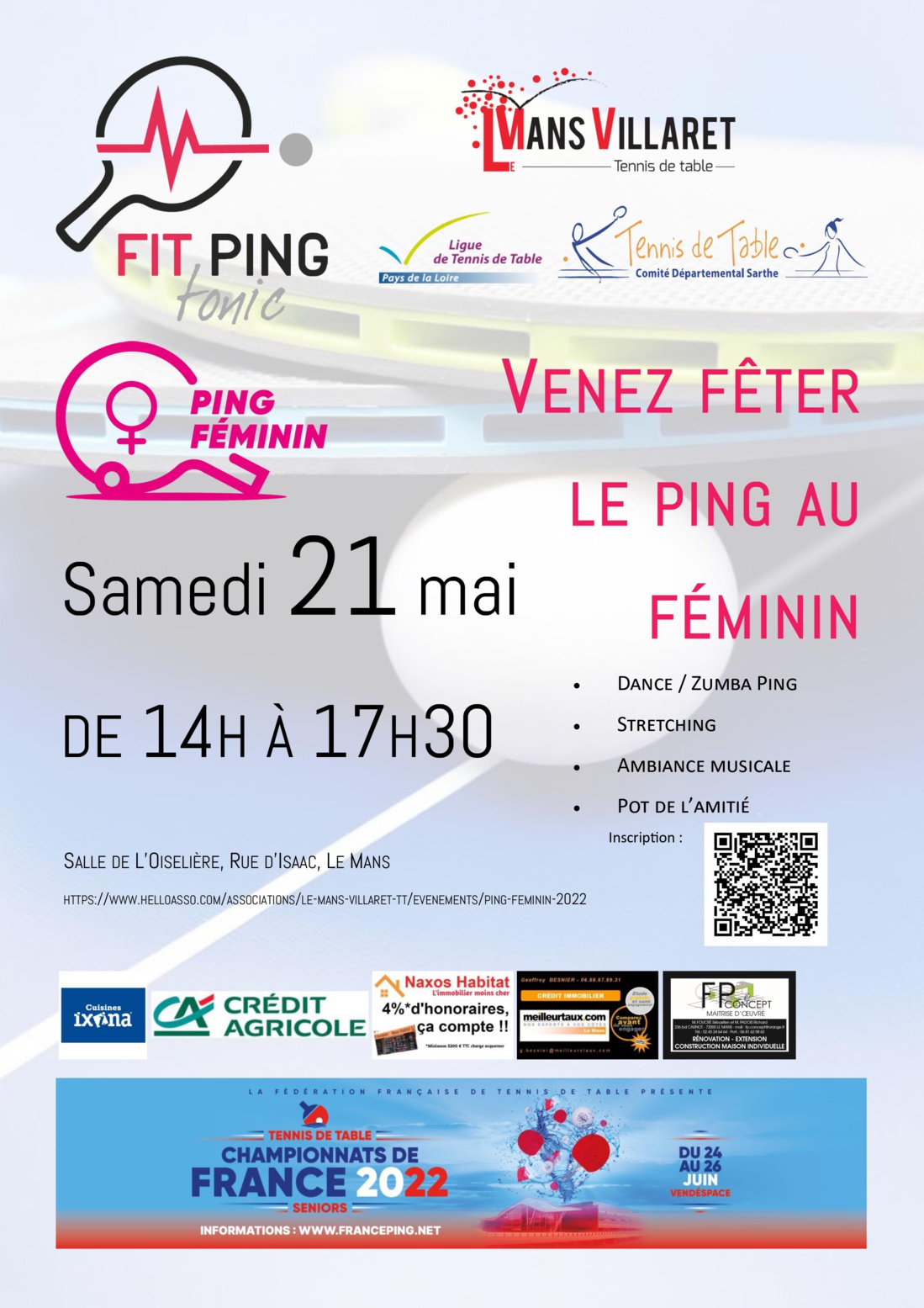 Journée féminine organisée par le club Le Mans Villaret. Journée féminine organisée par le club Le Mans Villaret.