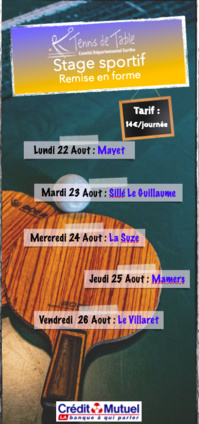 Stage de Remise en forme Stage de Remise en forme