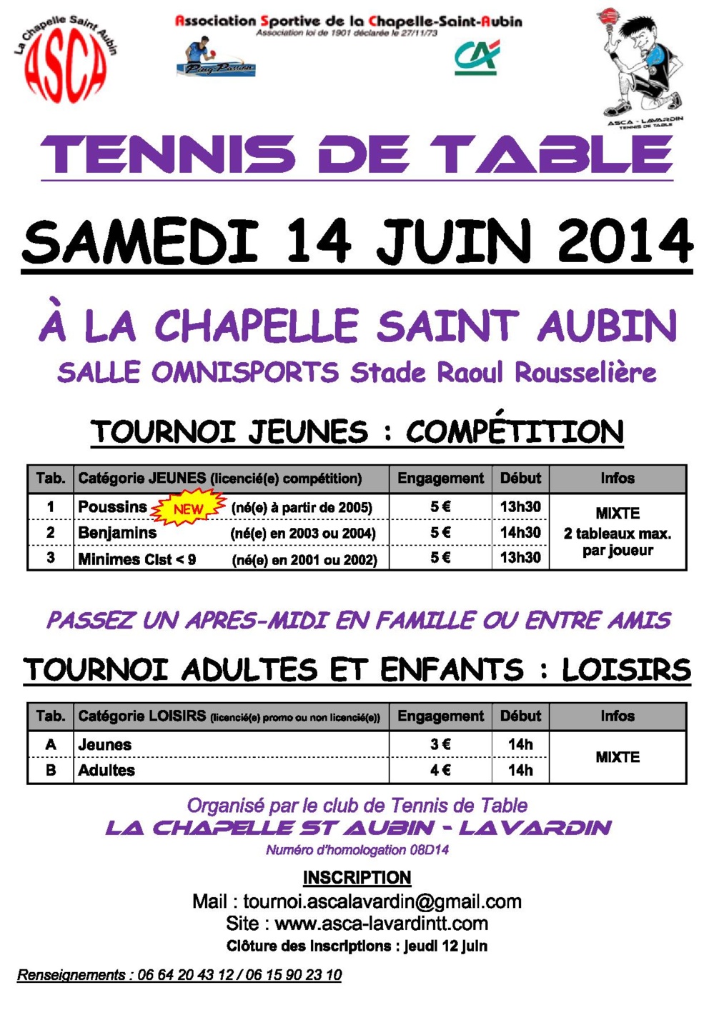 Tournoi ASCA/LAVARDIN Tournoi ASCA/LAVARDIN