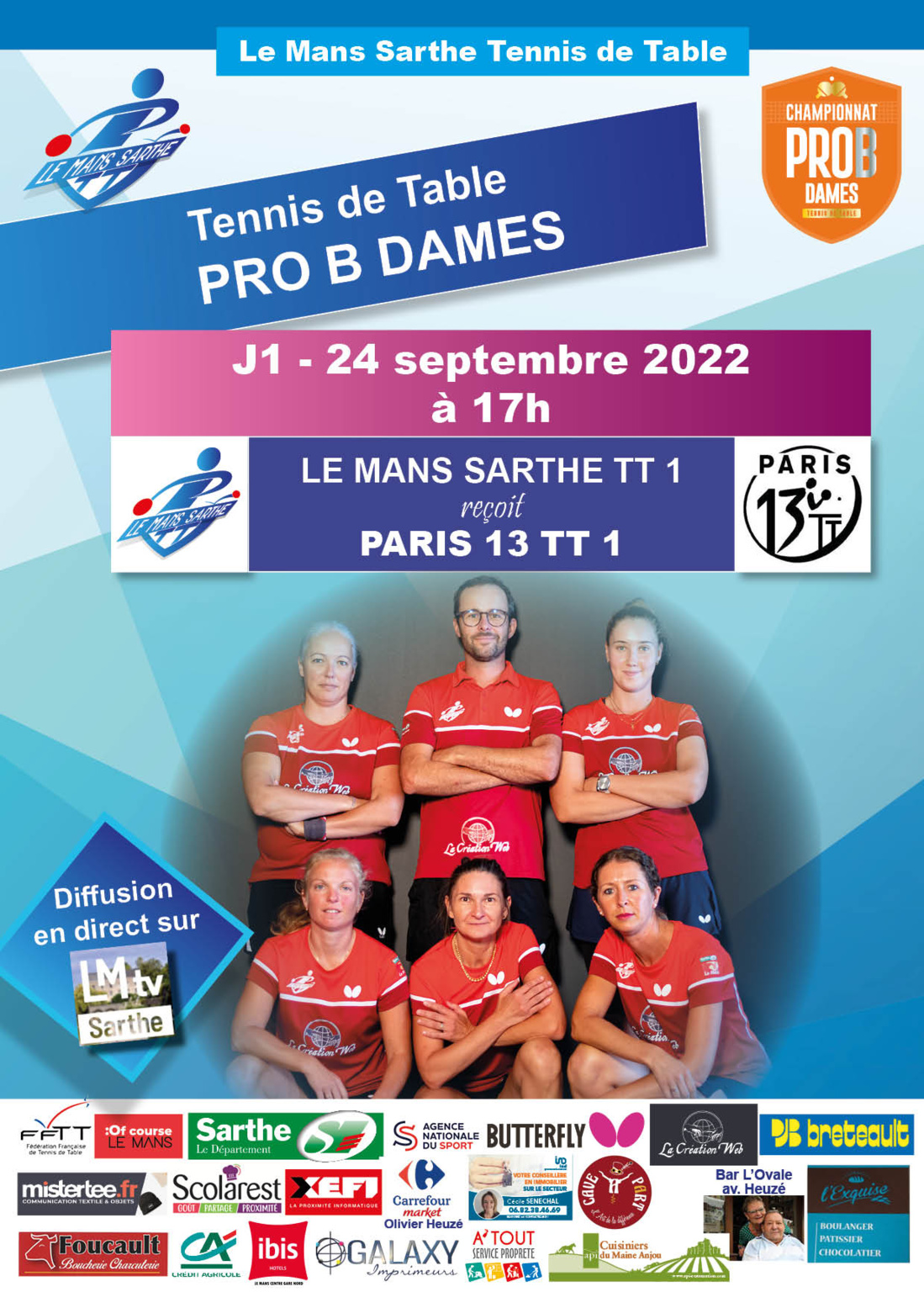 Prochaine rencontre Pro B Dames Le Mans Sarthe TT Prochaine rencontre Pro B Dames Le Mans Sarthe TT