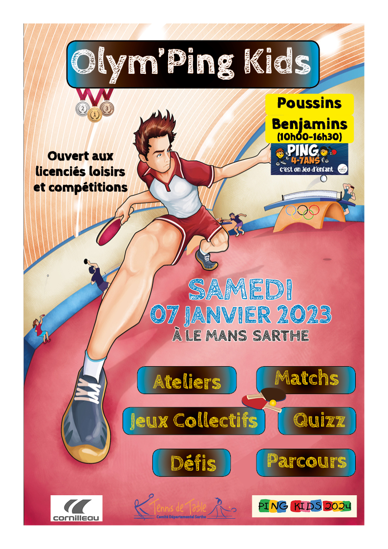 Olym'Ping kids : liste des participants