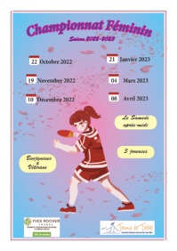 Championnat Féminin 2022/2023 Phase 2 : Les poules Championnat Féminin 2022/2023 Phase 2 : Les poules