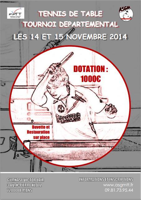 Tournoi ASGM 14 et 15/11 Tournoi ASGM 14 et 15/11