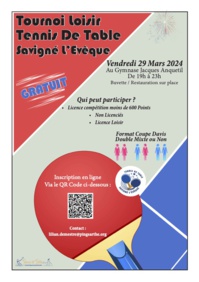 Tournoi Loisir 4ème édition Tournoi Loisir 4ème édition