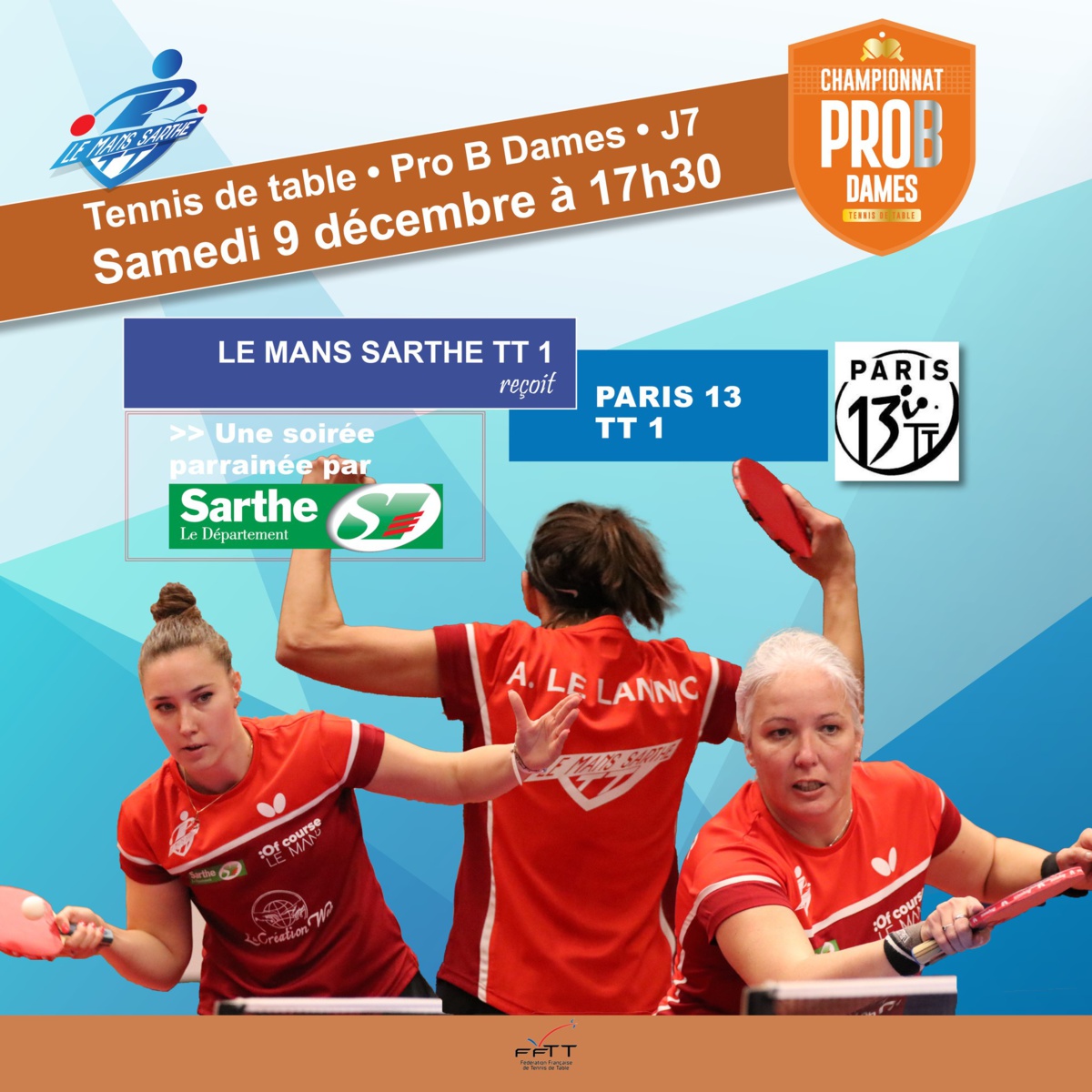 Pro B Dames - Le Mans Sarthe TT 1 reçoit Paris 13 TT 1