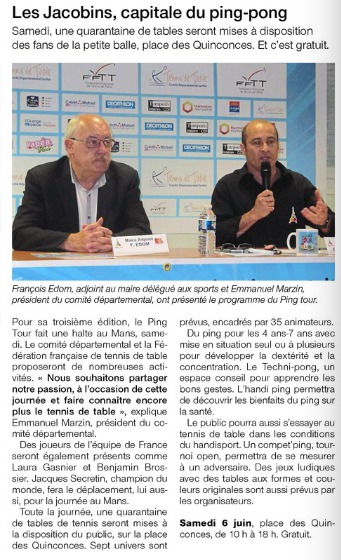 Le Ping Tour dans la presse