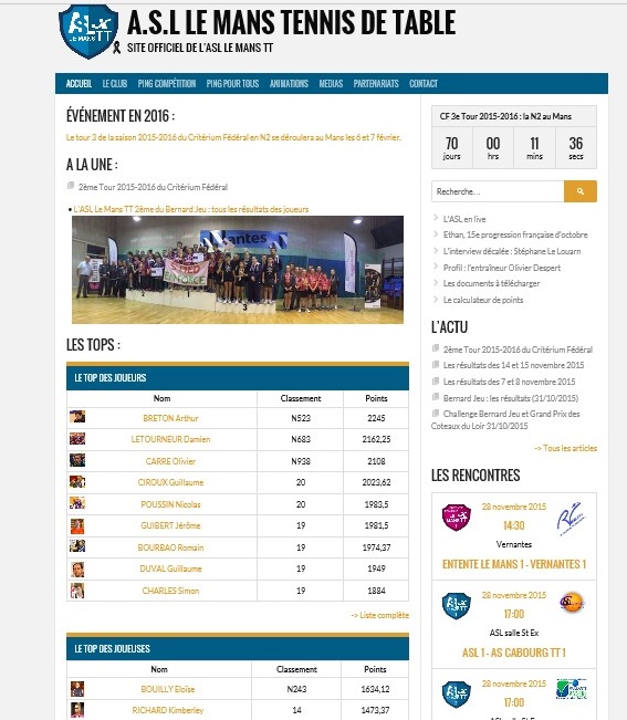 Nouveau Site Intenet ASL Le Mans Nouveau Site Intenet ASL Le Mans