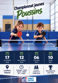 Championnat Poussins : inscription pour la 1ère journée Championnat Poussins : inscription pour la 1ère journée