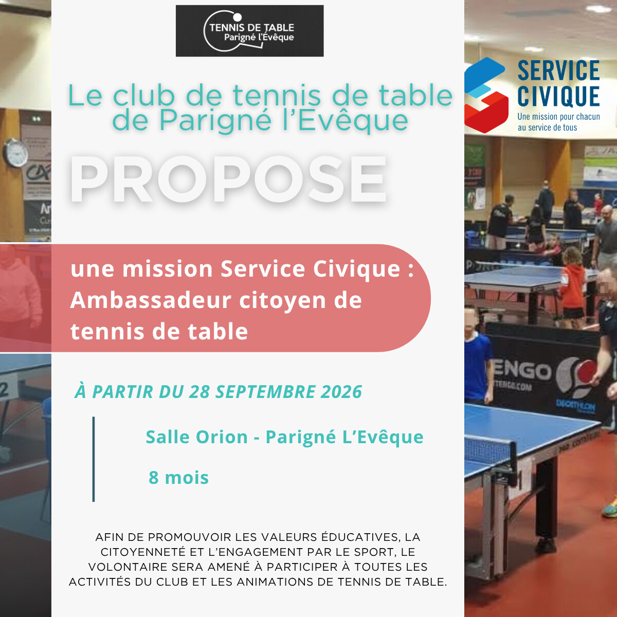 Offre Service Civique - Parigné l'Evêque