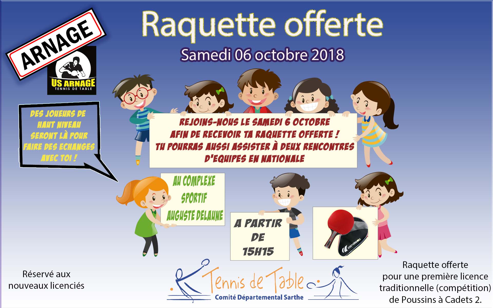 Rappel : Opération raquette offerte Rappel : Opération raquette offerte