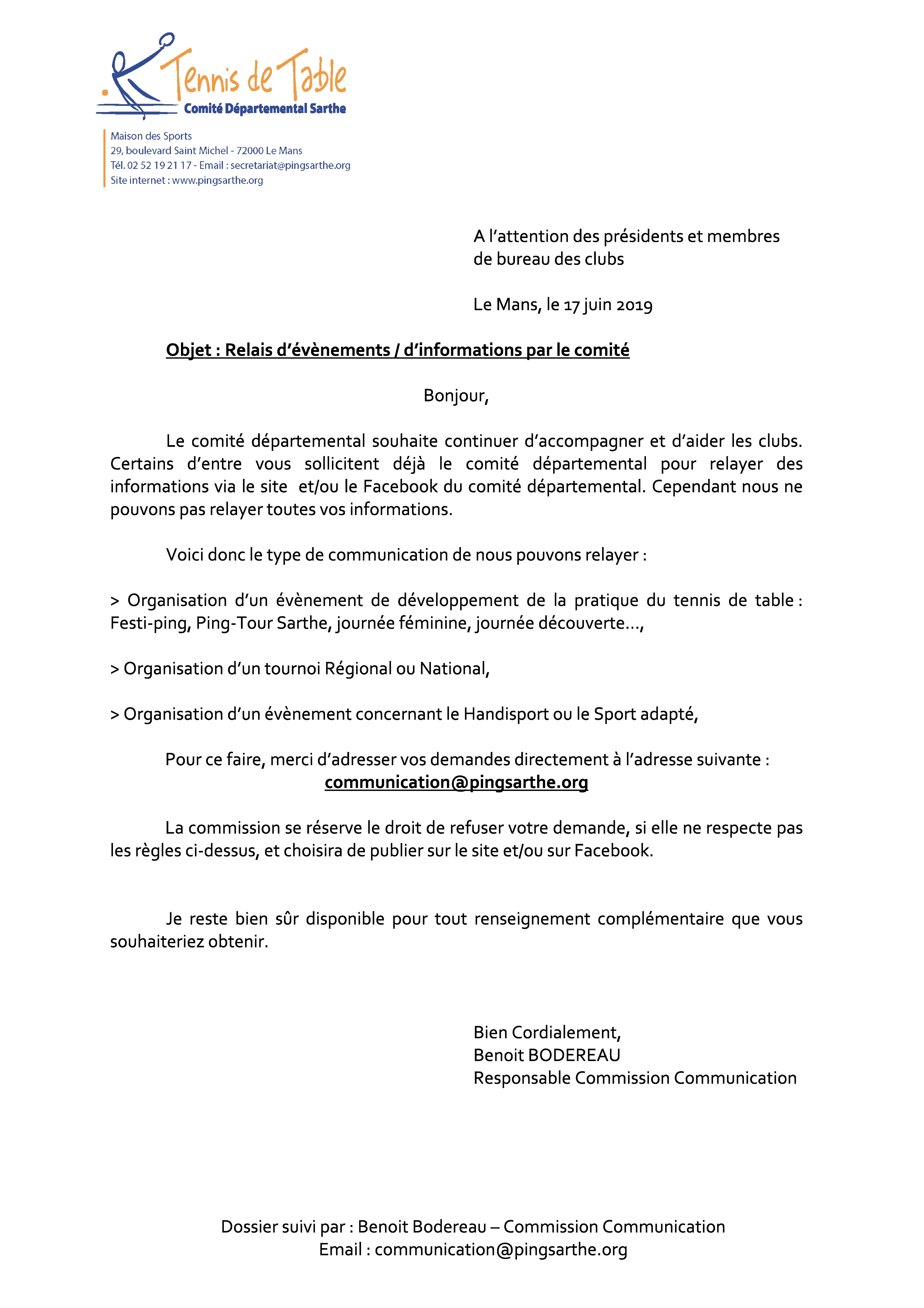 Relais D Informations Par Le Comite