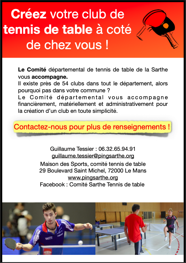 Créez un club dans votre commune