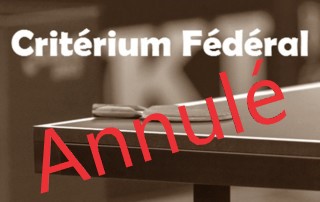 Annulation du tour du circuit Decathlon et du tour de Critérium Fédéral Annulation du tour du circuit Decathlon et du tour de Critérium Fédéral