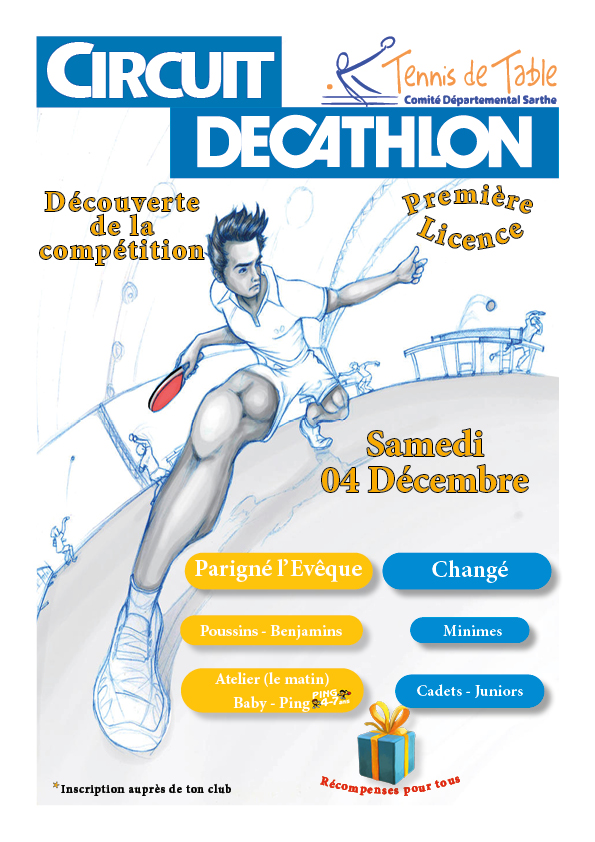 Circuit Decathlon : 1er tour le 04 décembre