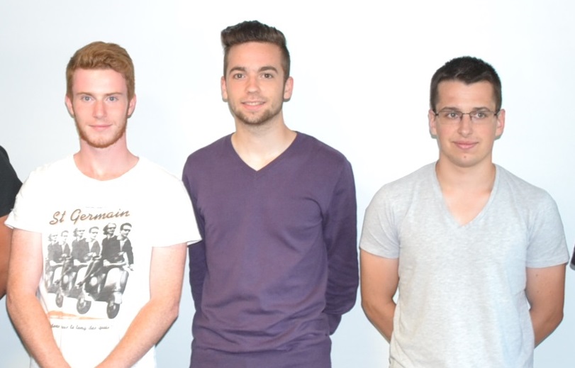 De gauche à droite : Etienne Tourteau, Lilian Girondeau et Corentin David De gauche à droite : Etienne Tourteau, Lilian Girondeau et Corentin David