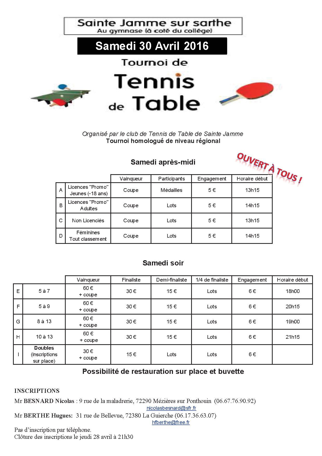 Tournoi Sainte Jamme 30/04/2016