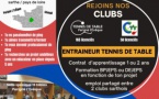 Les clubs de TTC Parigné l'Evêque et Changé TT recherchent un animateur / entraineur en contrat d'alternance