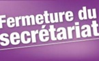 Fermeture Secrétariat Fermeture Secrétariat