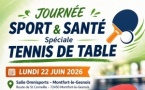 Journée Sport &amp; Santé – Spéciale Tennis de Table -  Lundi 22 juin 2026