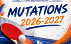 Mutations Ordinaires saison 2025-2026 - Liste des mutés