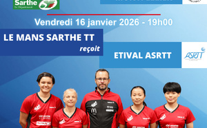 Match de Pro A dames : LMSTT reçoit Alliance Nîmes/Montpellier TT Etival-Clairefontaine ASRTT