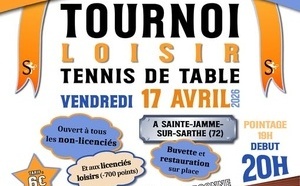 🎉 Tournoi Loisir MCSTT  – Vendredi 17 avril 2026 🎉