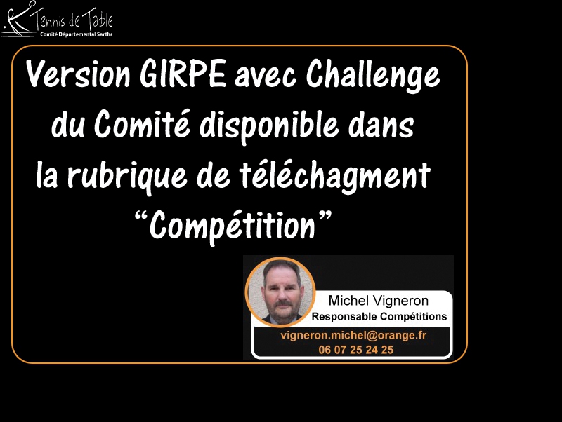 GIRPE compatible Challenge du Comité GIRPE compatible Challenge du Comité