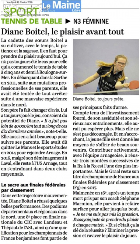 Le Maine Libre du vendredi 16 février 2018 Le Maine Libre du vendredi 16 février 2018